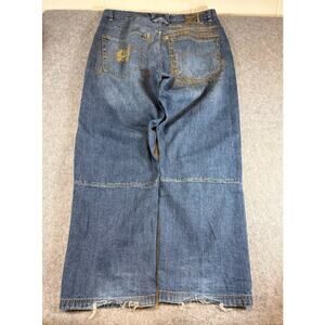 VTG Y2K Pepe Jeans Mens 38x32 Embroidered Patch Baggy Skater Hip Hop Streetwear